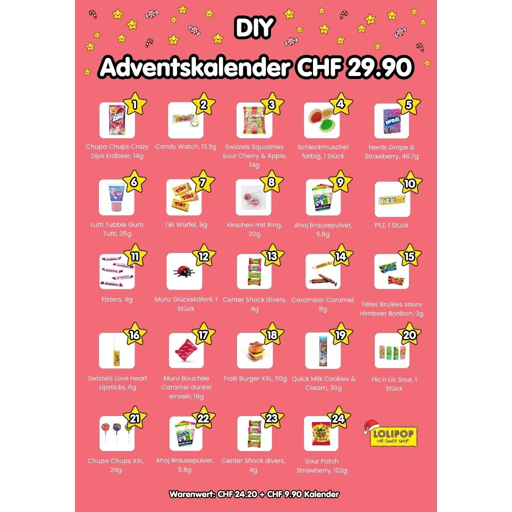 LOLIPOP DIY Adventskalender, mit Füllung