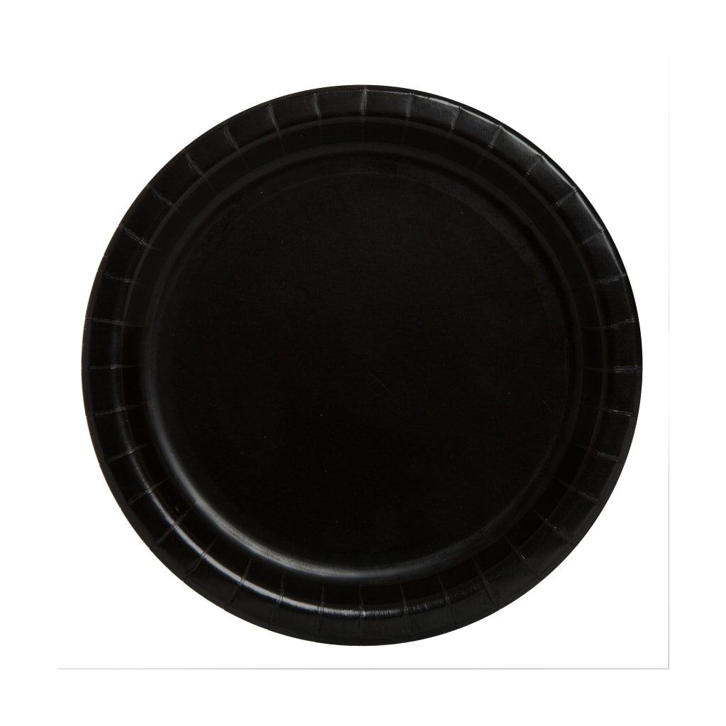 Einwegteller schwarz 23 cm, 8 Stück