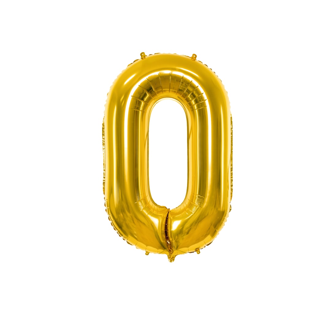 Ballon Zahlen Gold, 86 cm | 0