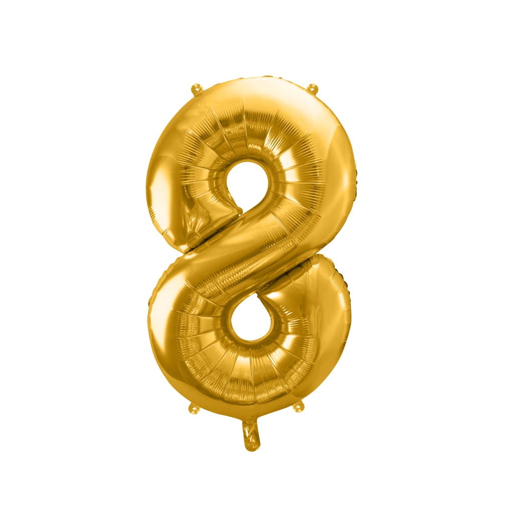 Ballon Zahlen Gold, 86 cm | 8