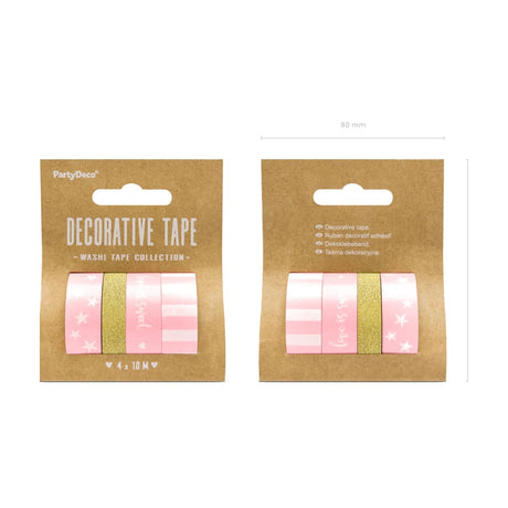 Deko Klebeband, 4 Stück