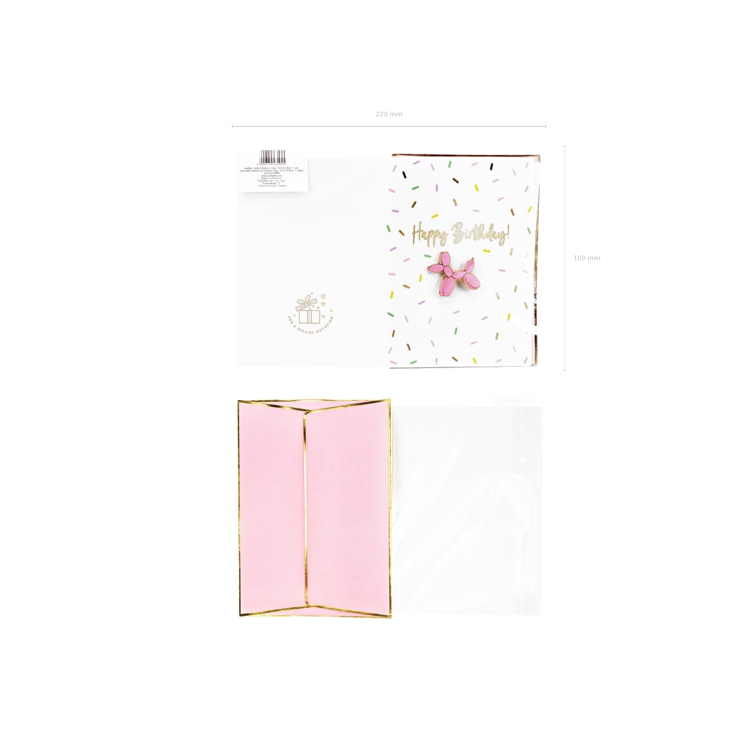 Karte mit Pin "Happy Birthday" A6