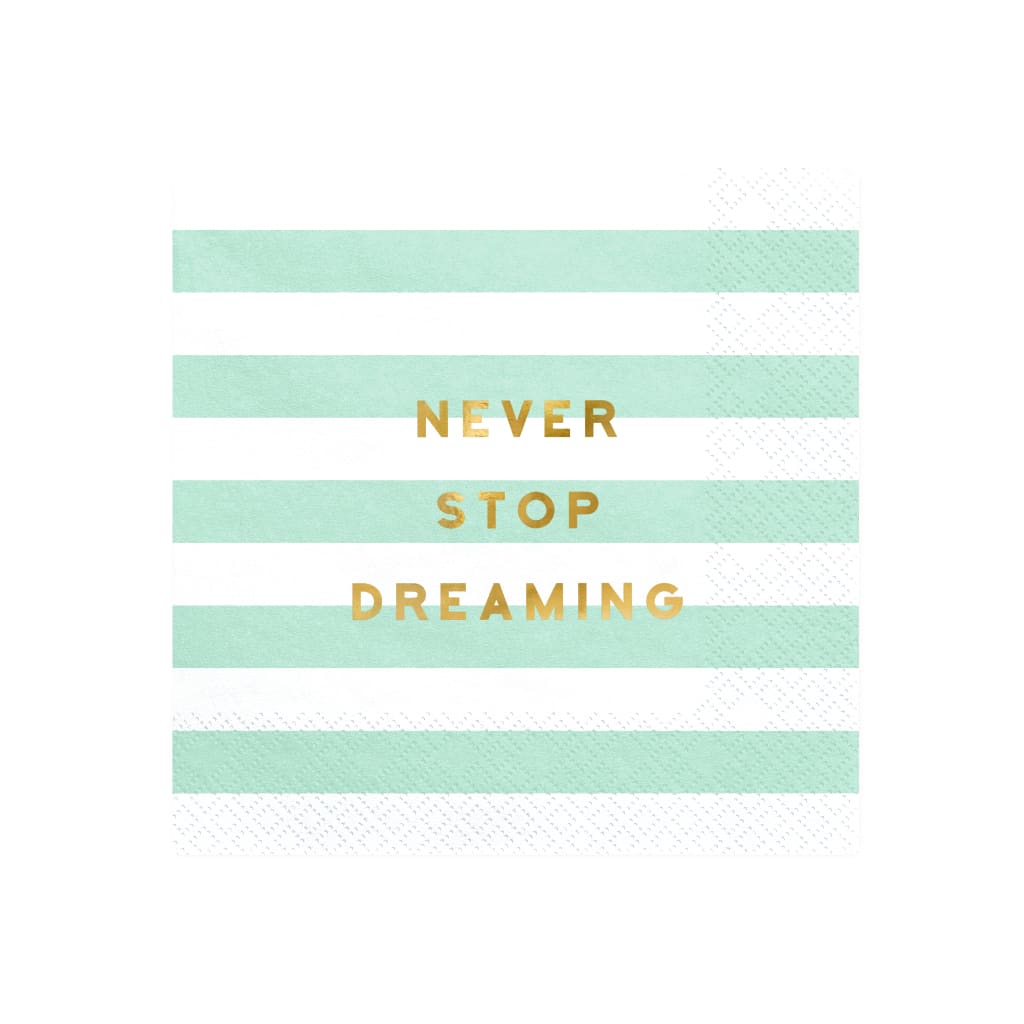 Serviette "Never stop dreaming" 33cm, 20 Stück