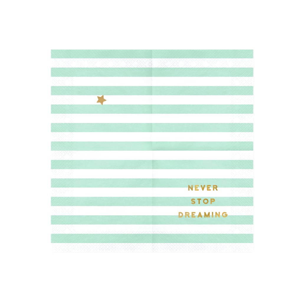 Serviette "Never stop dreaming" 33cm, 20 Stück