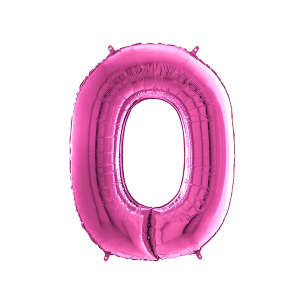 Happy Birthday Ballon Zahl Pink, 66 cm | 0