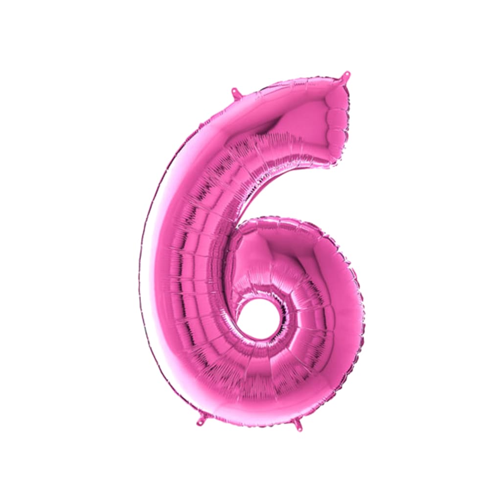 Happy Birthday Ballon Zahl Pink, 66cm