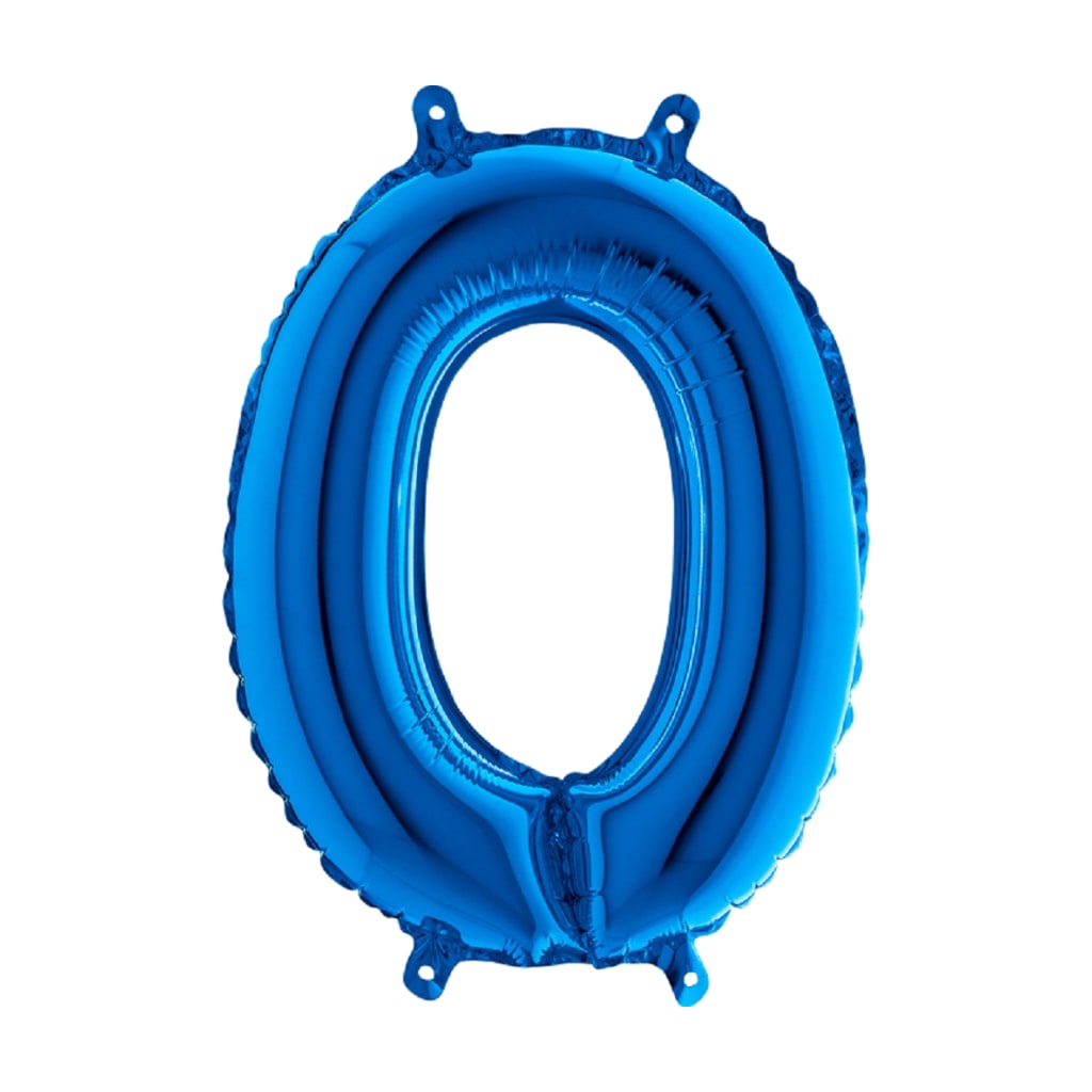 Happy Birthday Ballon Zahl Blau, 66 cm