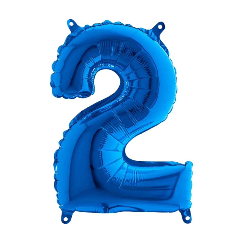 Happy Birthday Ballon Zahl Blau, 66 cm