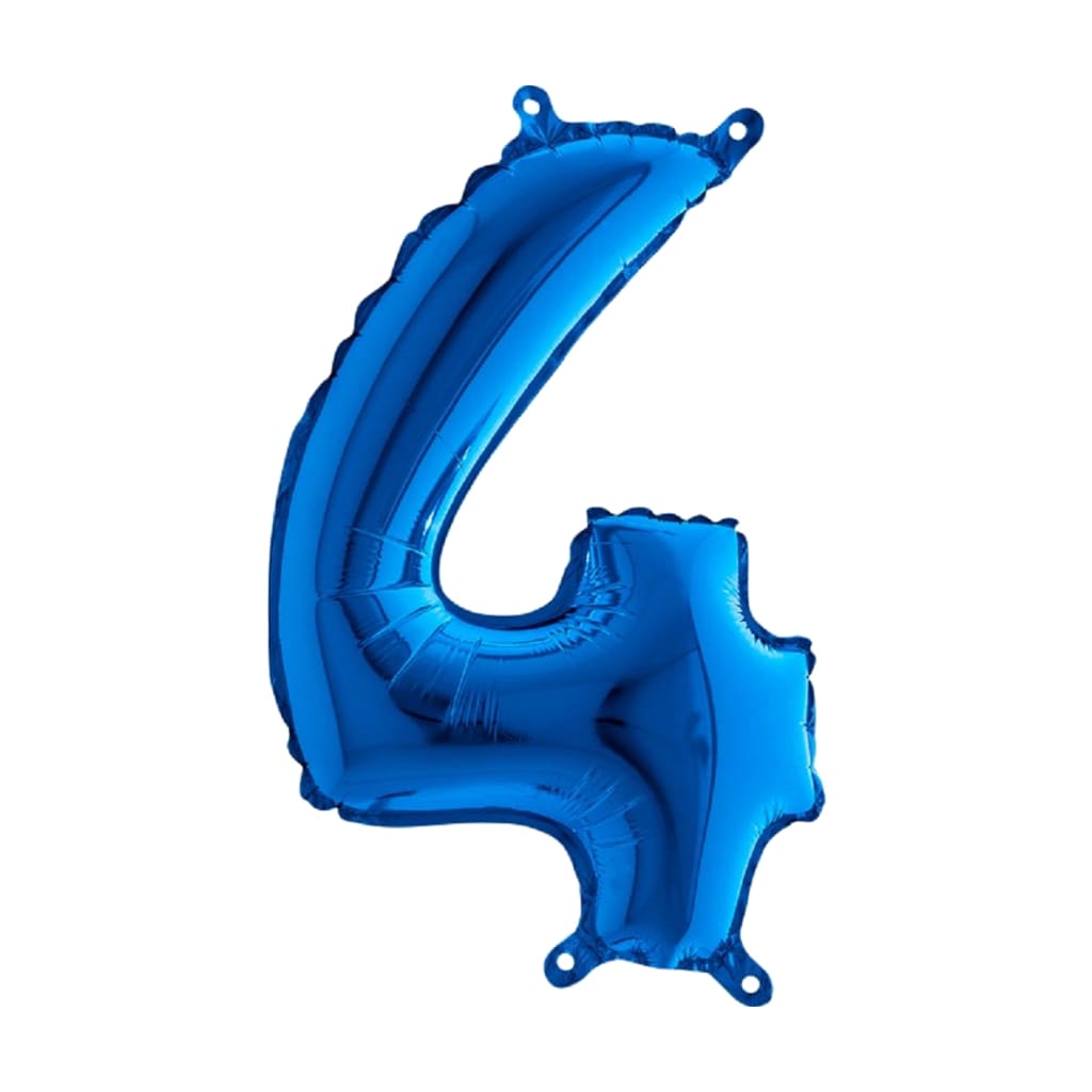 Happy Birthday Ballon Zahl Blau, 66 cm