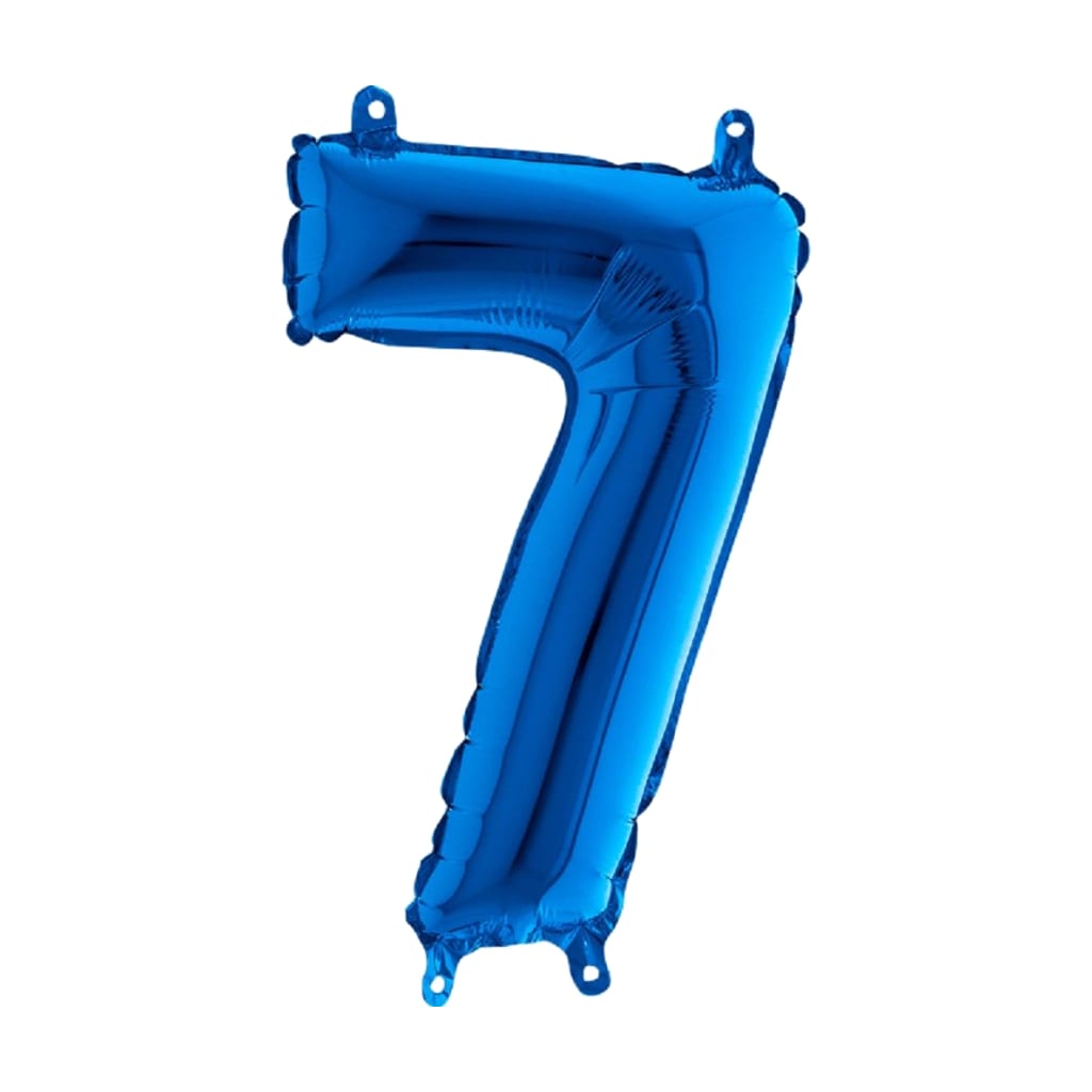 Happy Birthday Ballon Zahl Blau, 66 cm | 7