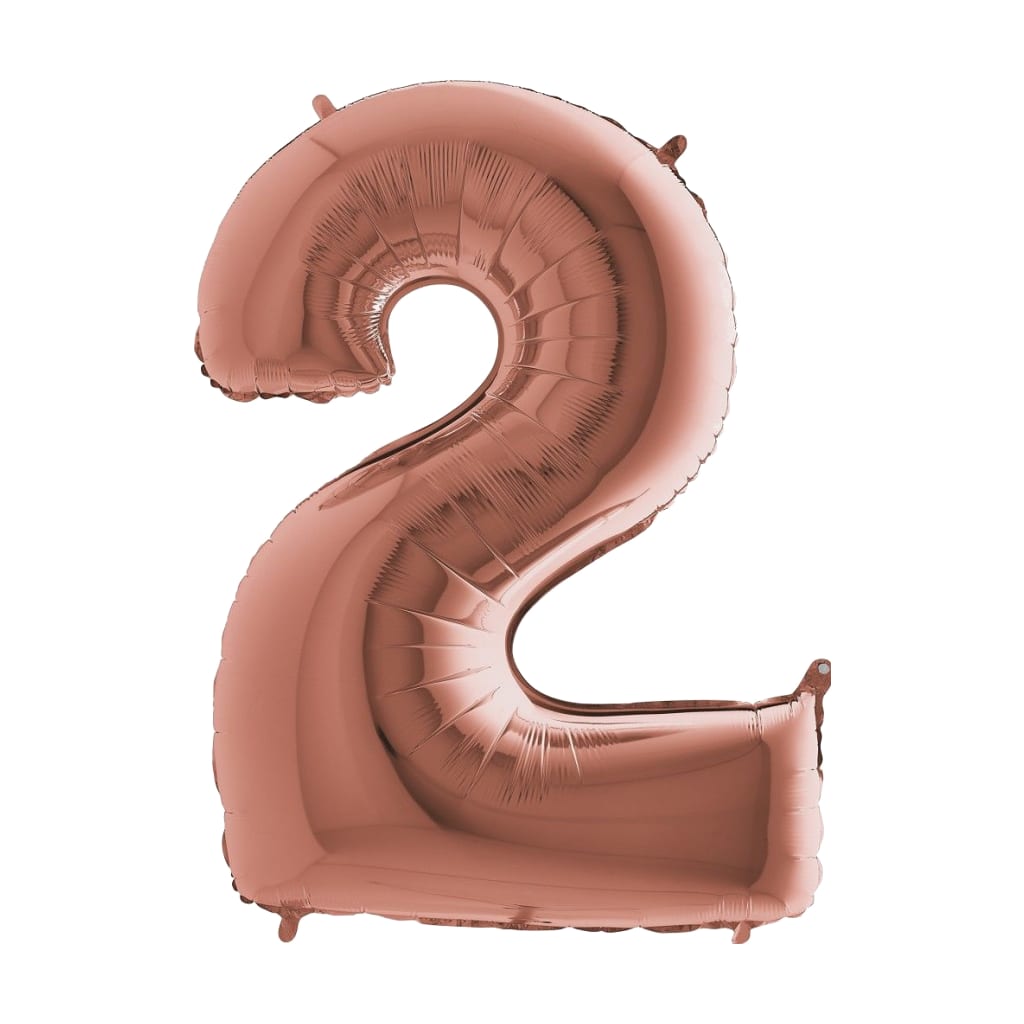 Folienballon Rose Gold, diverse Zahlen, 26"/66cm