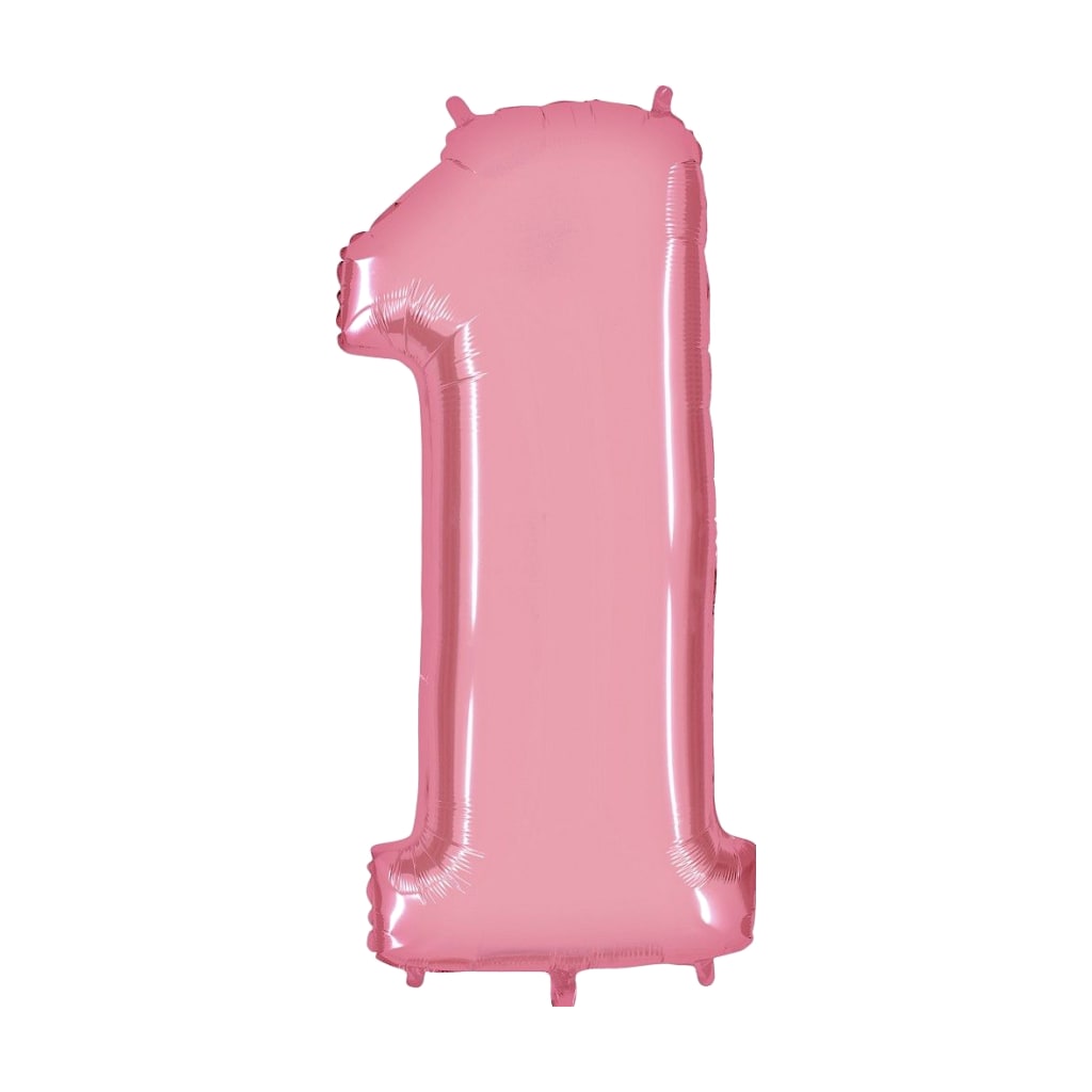 Happy Birthday Ballon Zahl Pastel Pink, 66 cm