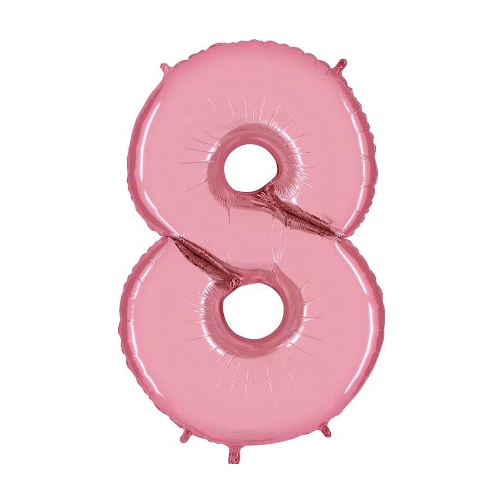 Happy Birthday Ballon Zahl Pastel Pink, 66 cm