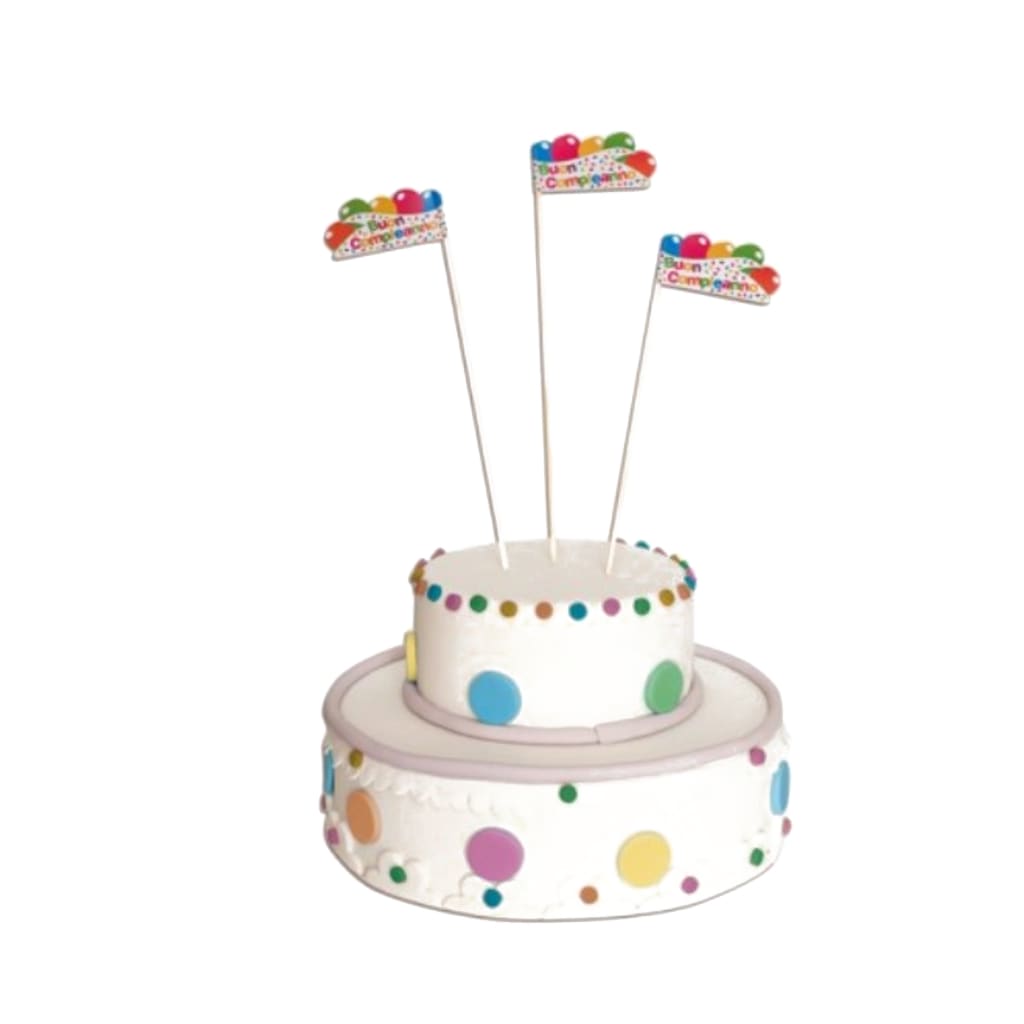 Tortendekoration "Buon Compleanno", 10 Stück