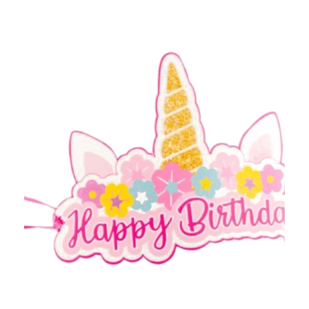 Krone Happy Birthday Unicorn Crown, 4 Stück