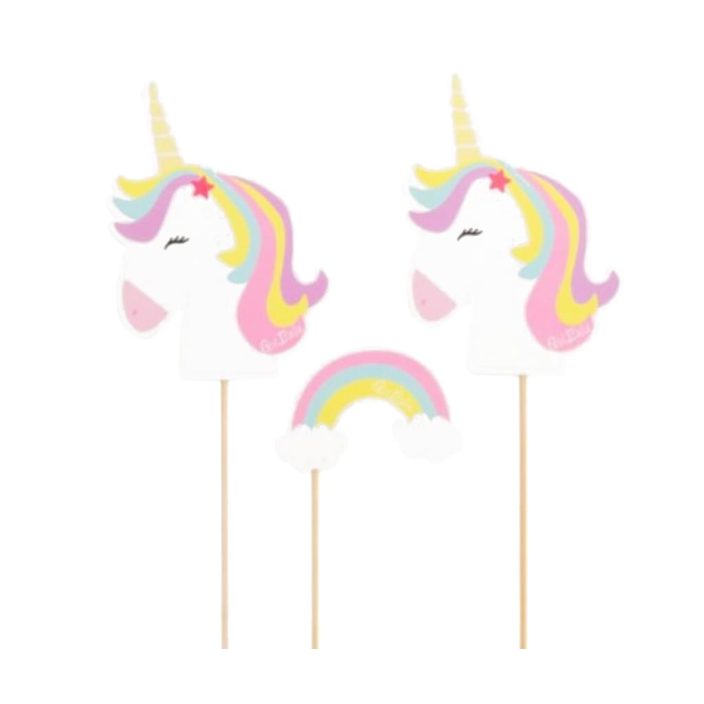 Party Sticks Einhorn 22cm, 6 Stück