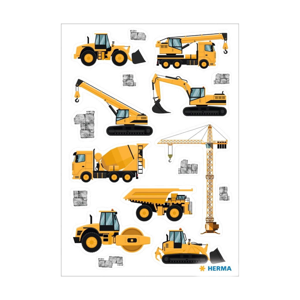 Baustellen Fahrzeuge Transpuffy - Sticker