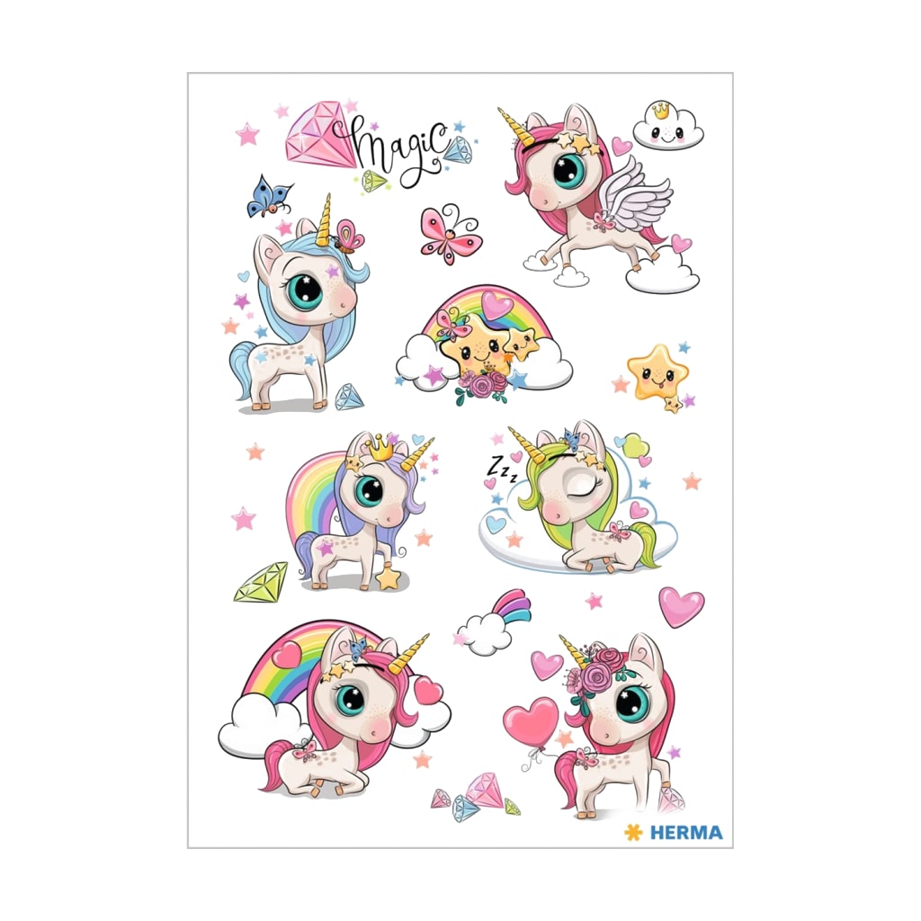 Verzaubertes Einhorn Transpuffy - Sticker