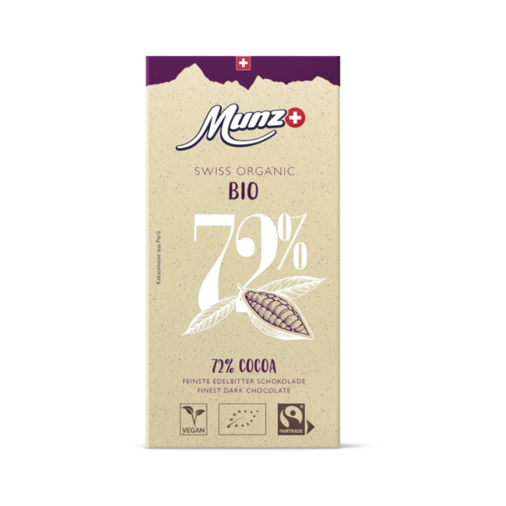 Munz Organic 72% Cocoa, 100g