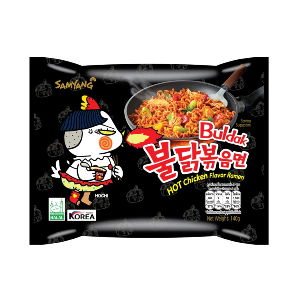Buldak Ramen Noodles Hot Chicken, 140g