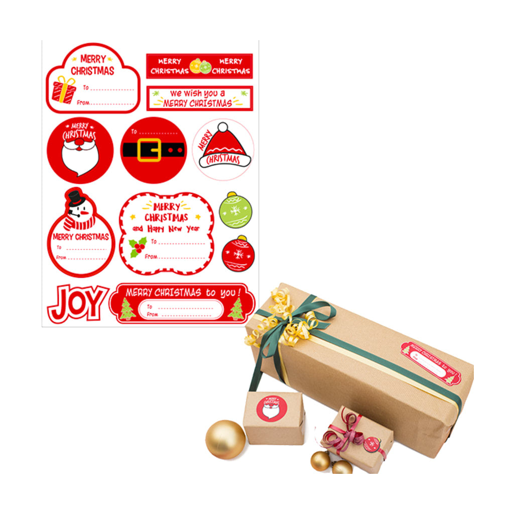 Merry Christmas Advent Sticker, 24 Stück