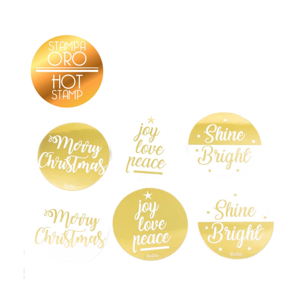 Weihnachten Sticker Gold, 8.5cm