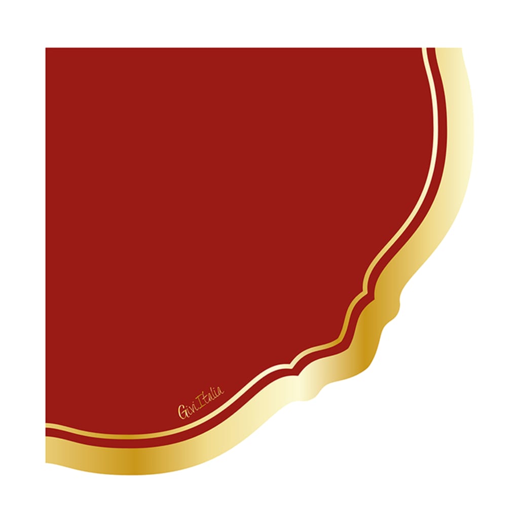 Servietten Liberty Rot/Gold 33x33cm, 16 Stück