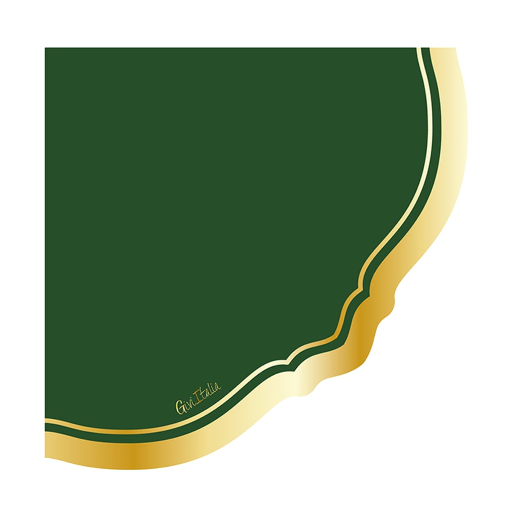 Servietten Liberty Grün/Gold 33x33cm, 16 Stück