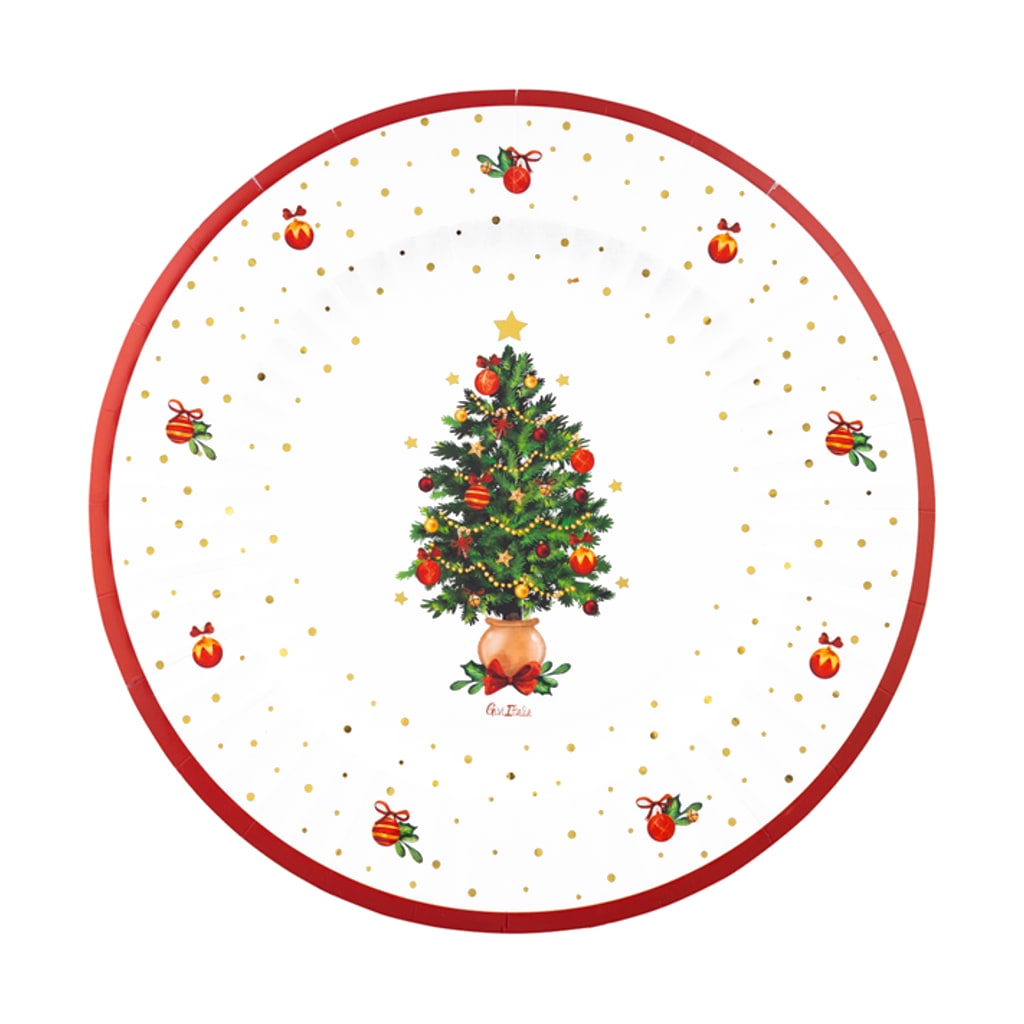 Einwegteller Christmas Wishes 33cm, 8 Stück