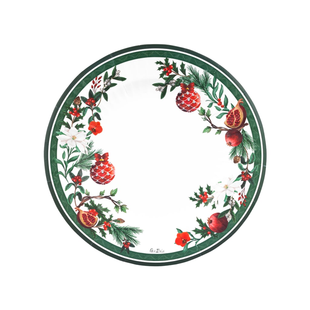Einwegteller Christmas 27cm, 8 Stück