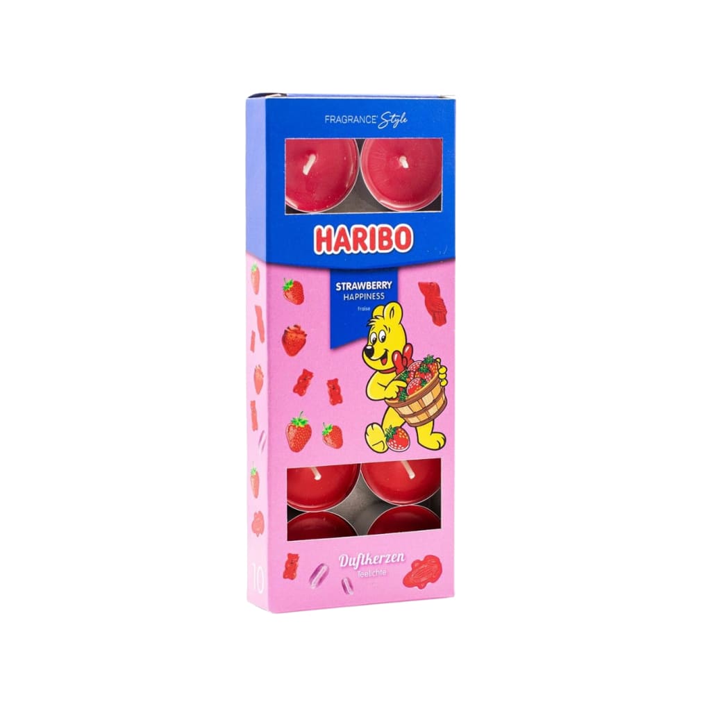 Haribo Teelicht Strawberry Happiness, 10 Stück