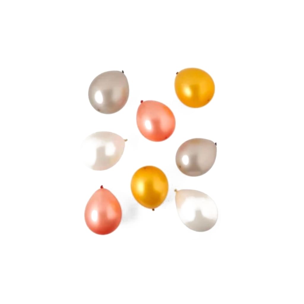 Latexballon Pink Gold Weiss 30 cm, 8 Stück