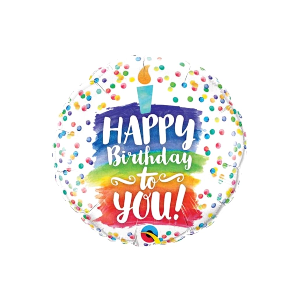 Happy Birthday To You Rainbow Cake Ballon, 46cm