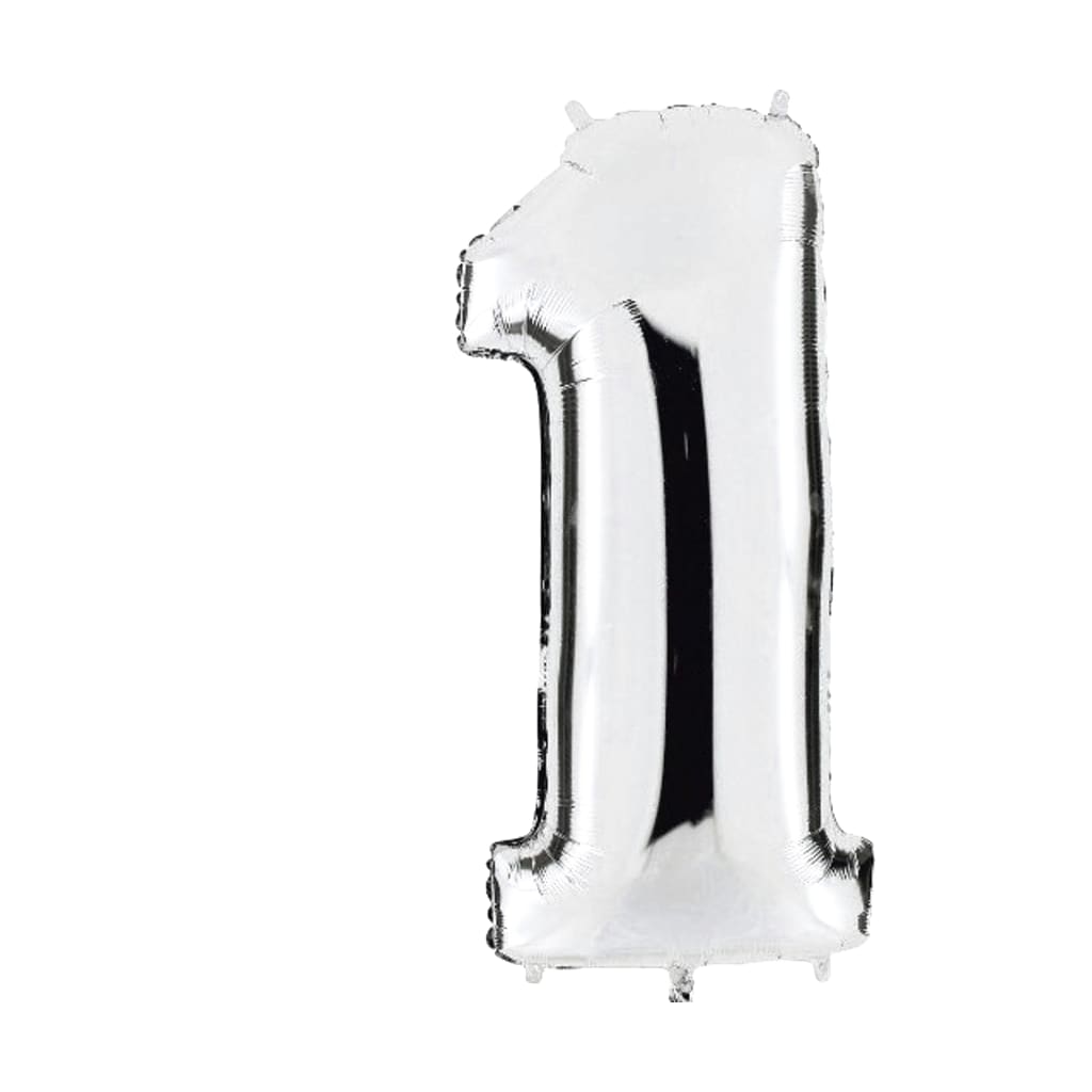 Ballon Zahl Silber 66 cm | 1