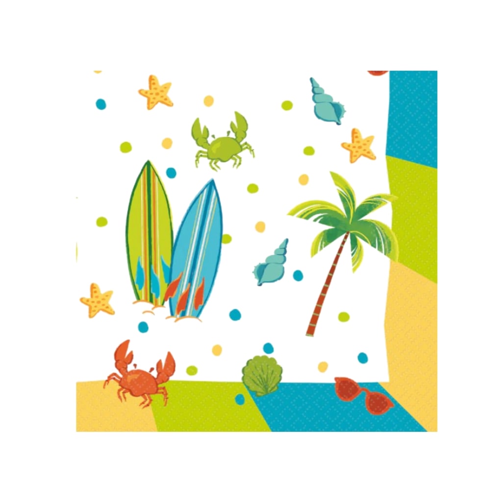 Servietten 33 x 33cm Surf Party, 16 Stück