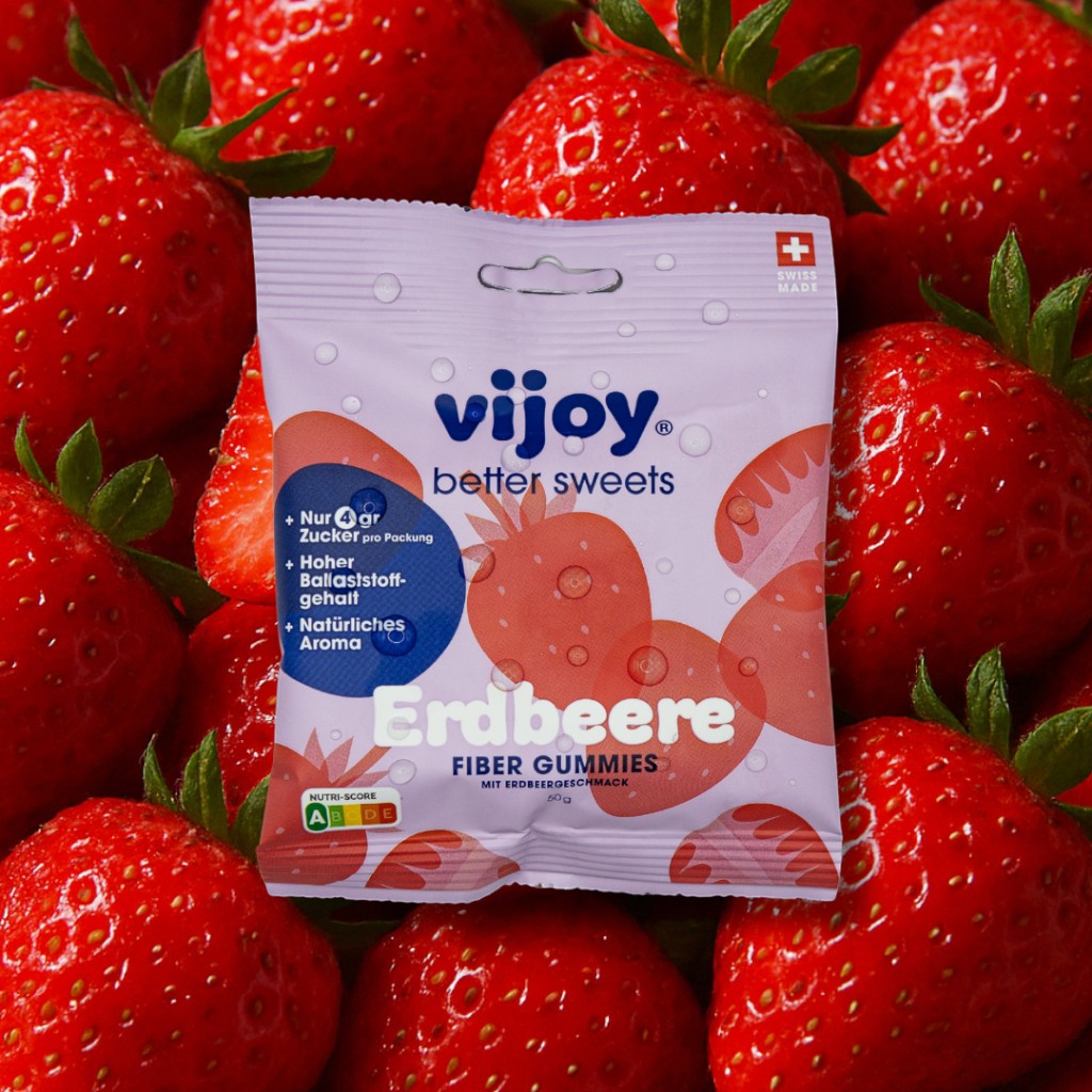 vijoy Fiber Gummies Erdbeere, 50g