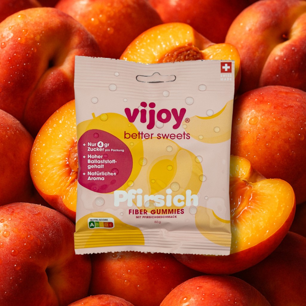 vijoy Fiber Gummies Pfirsich, 50g