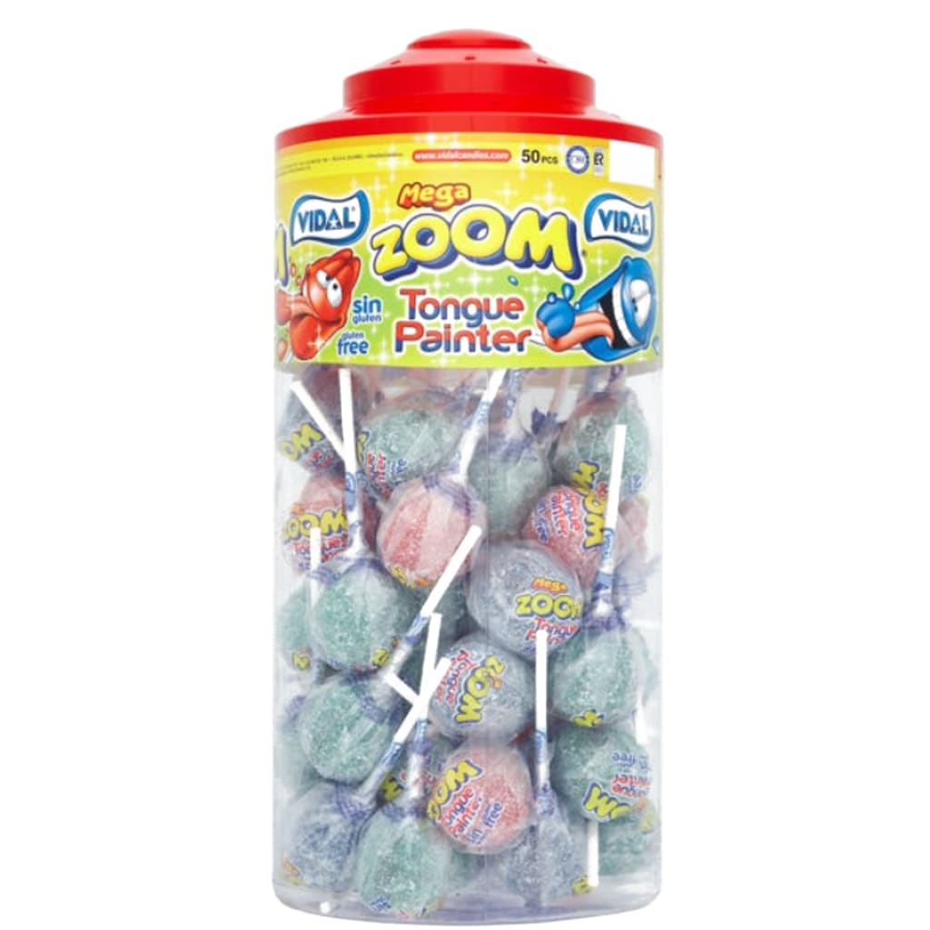 Vidal Mega Zoom Tongue Painter Cherry Lollies, 1 Stück