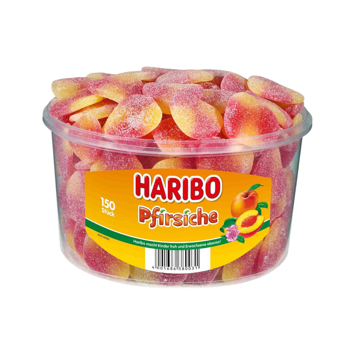Haribo Pfirsich Dose, 150 Stück