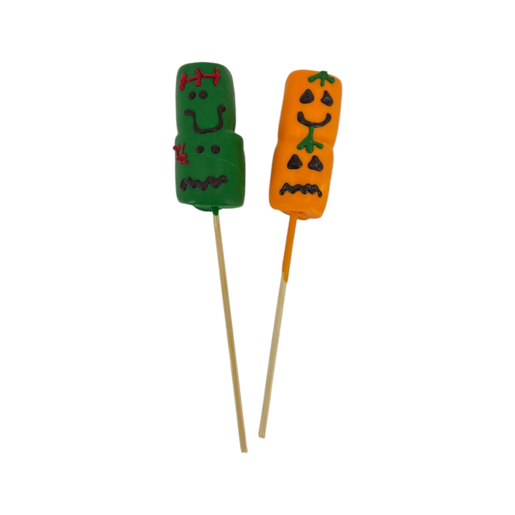 Pumpkin & Frankenstein Marshmallow Lollipop, 30g