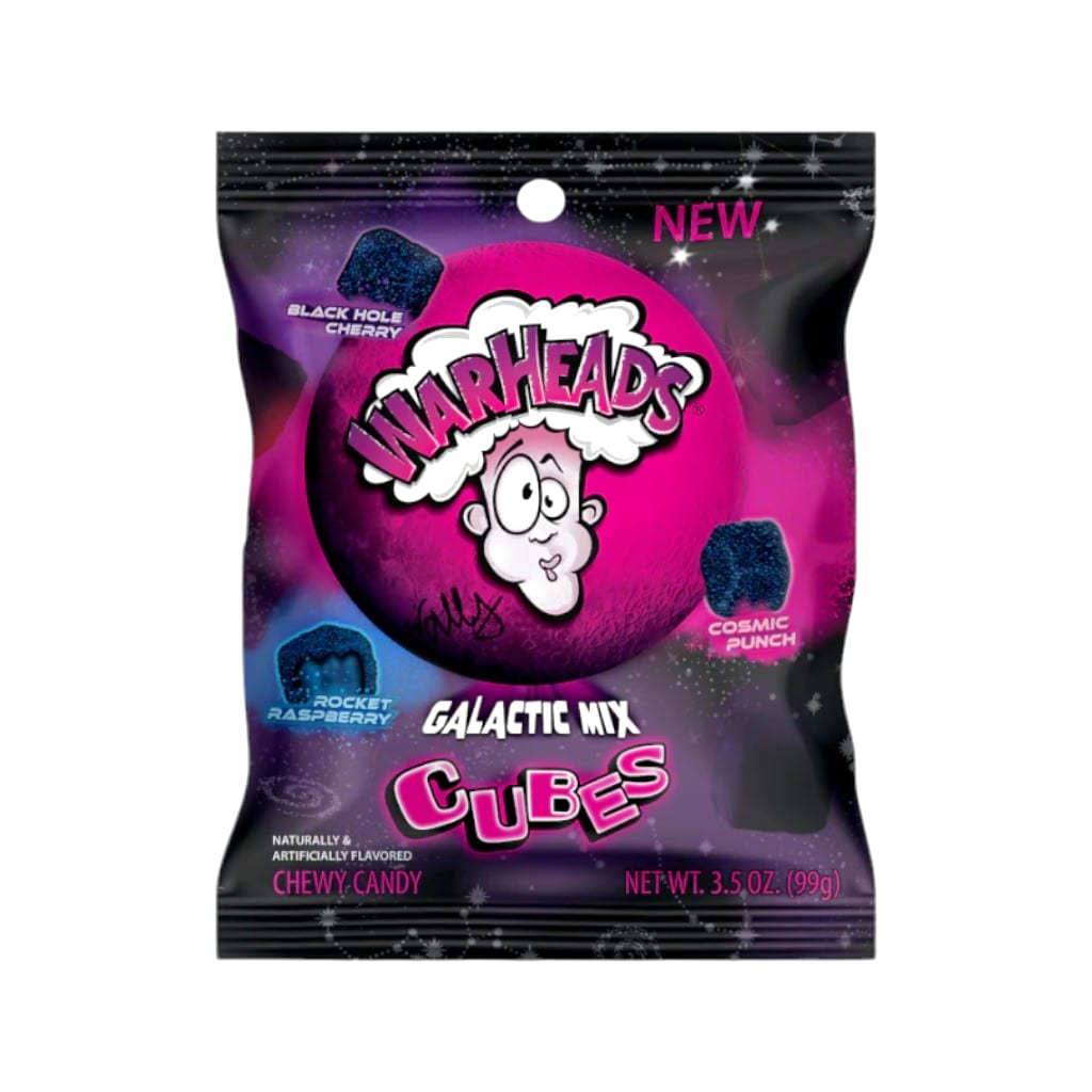 Warheads Galactic Mix Cubes Peg Bag, 99g