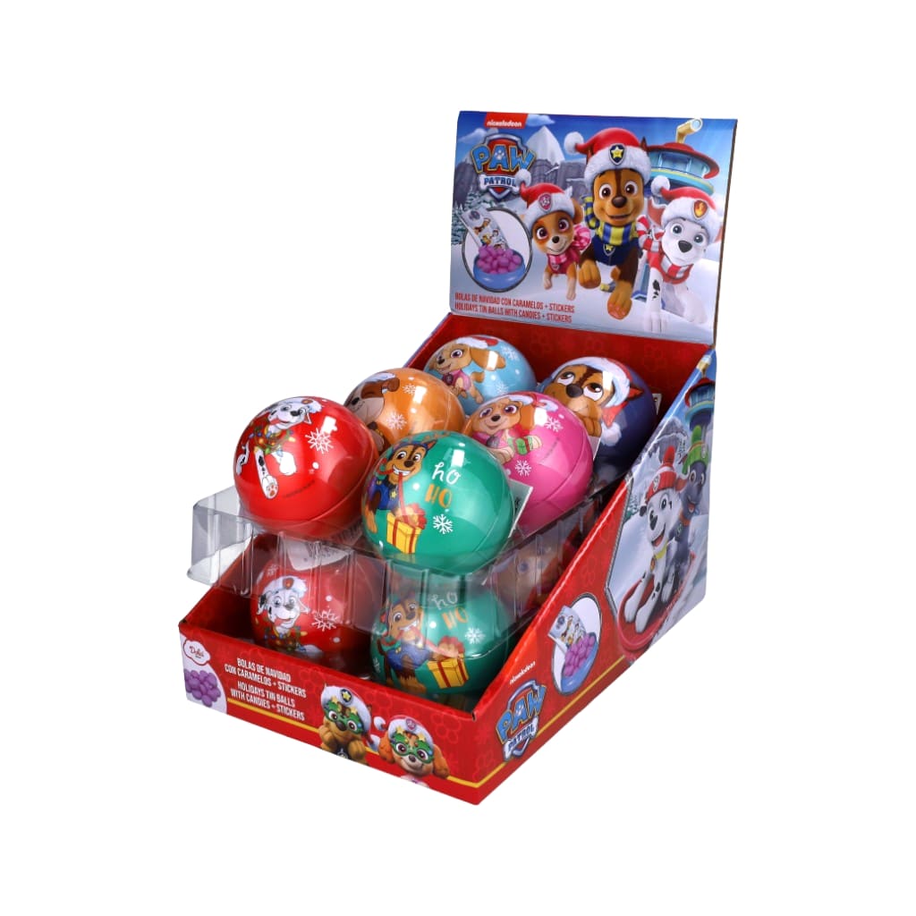 Paw Patrol Metal Christmas Candy Ball, 5g