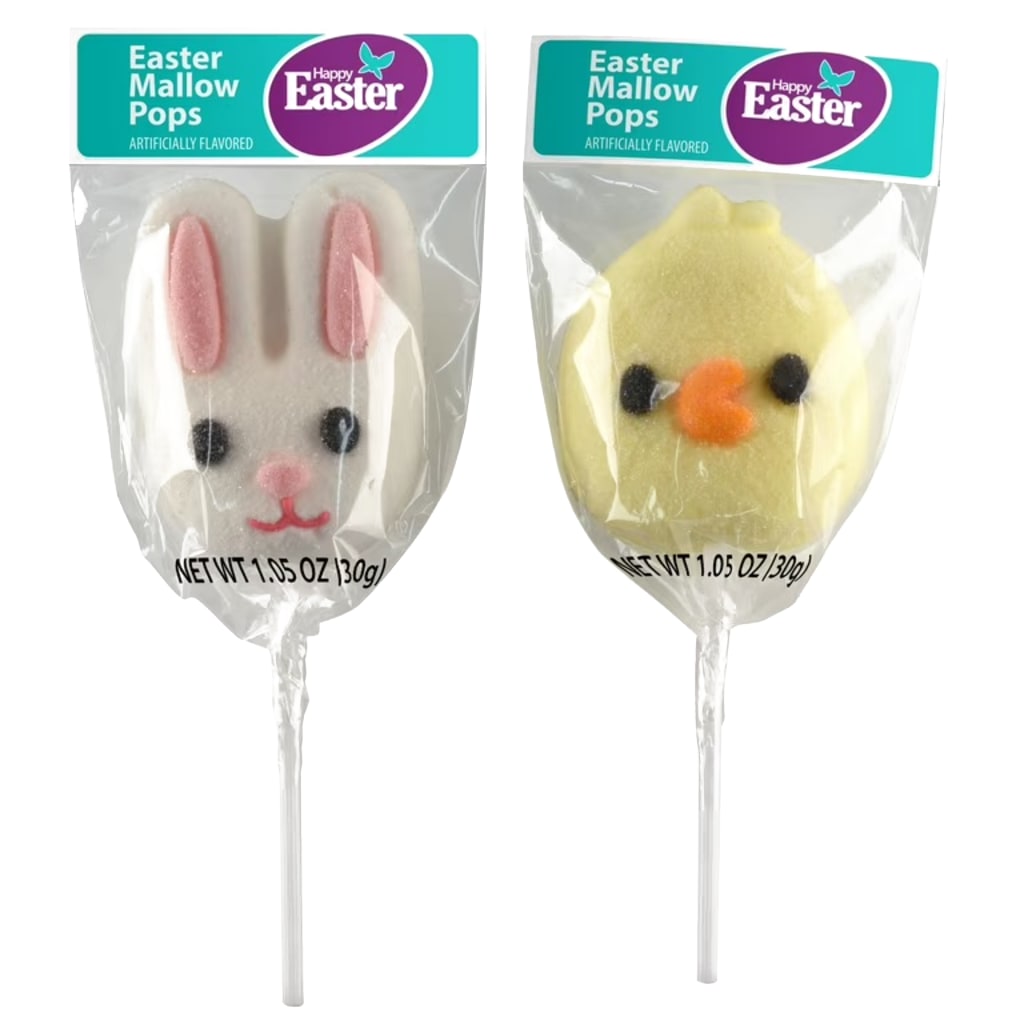 Gummy Bunny Marshmallow Lollipop, 30g