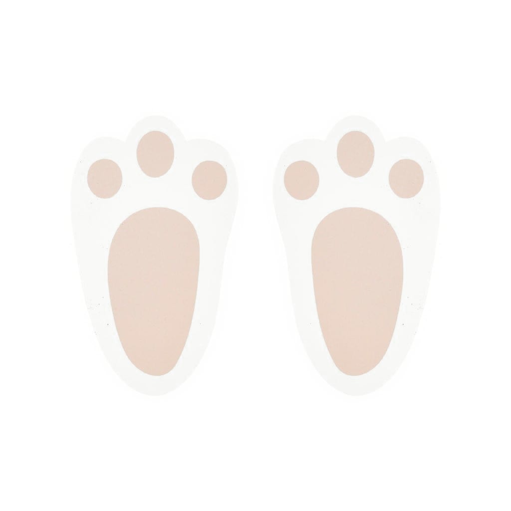 Easter Bunny Footprint Floor Stickers, 10 Stück