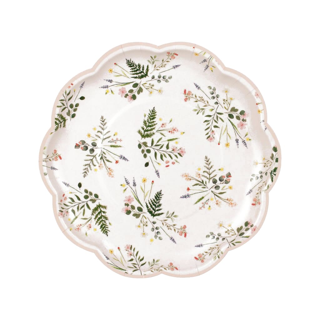 Einwegteller Floral Tea 21.5cm, 8 Stück