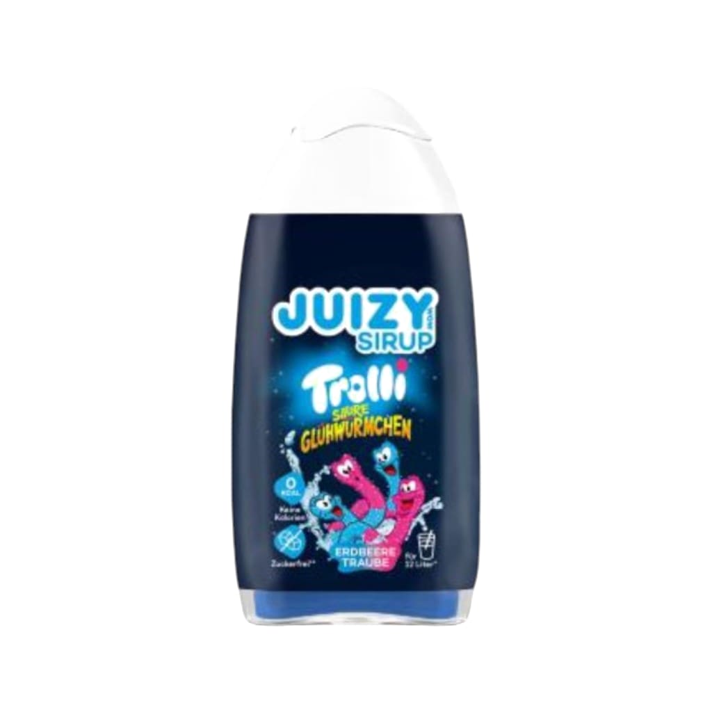 Trolli Saure Glühwürmchen juizy Sirup Erdbeere Traube, 65ml