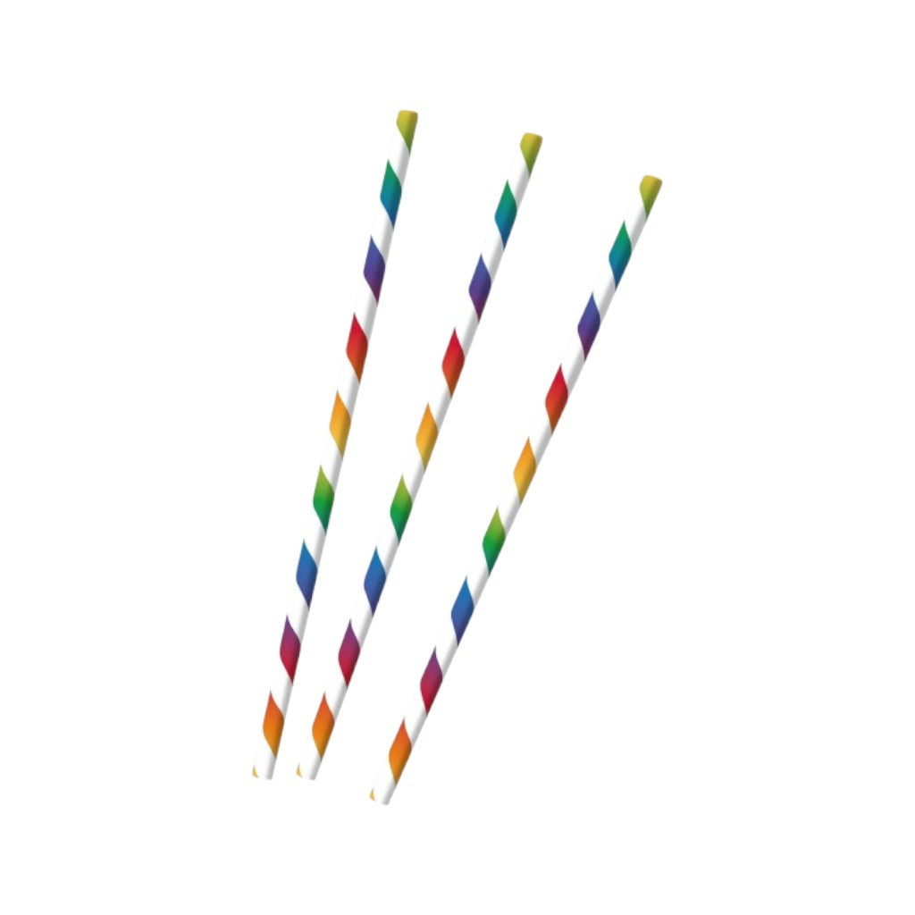 Strohhalm Regenbogen 19.7cm, 12 Stück