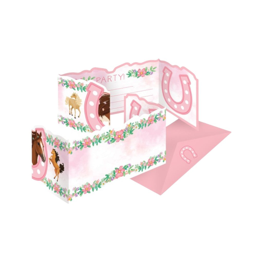 Beautiful Horses Einladungen und Umschläge, 8 Stück