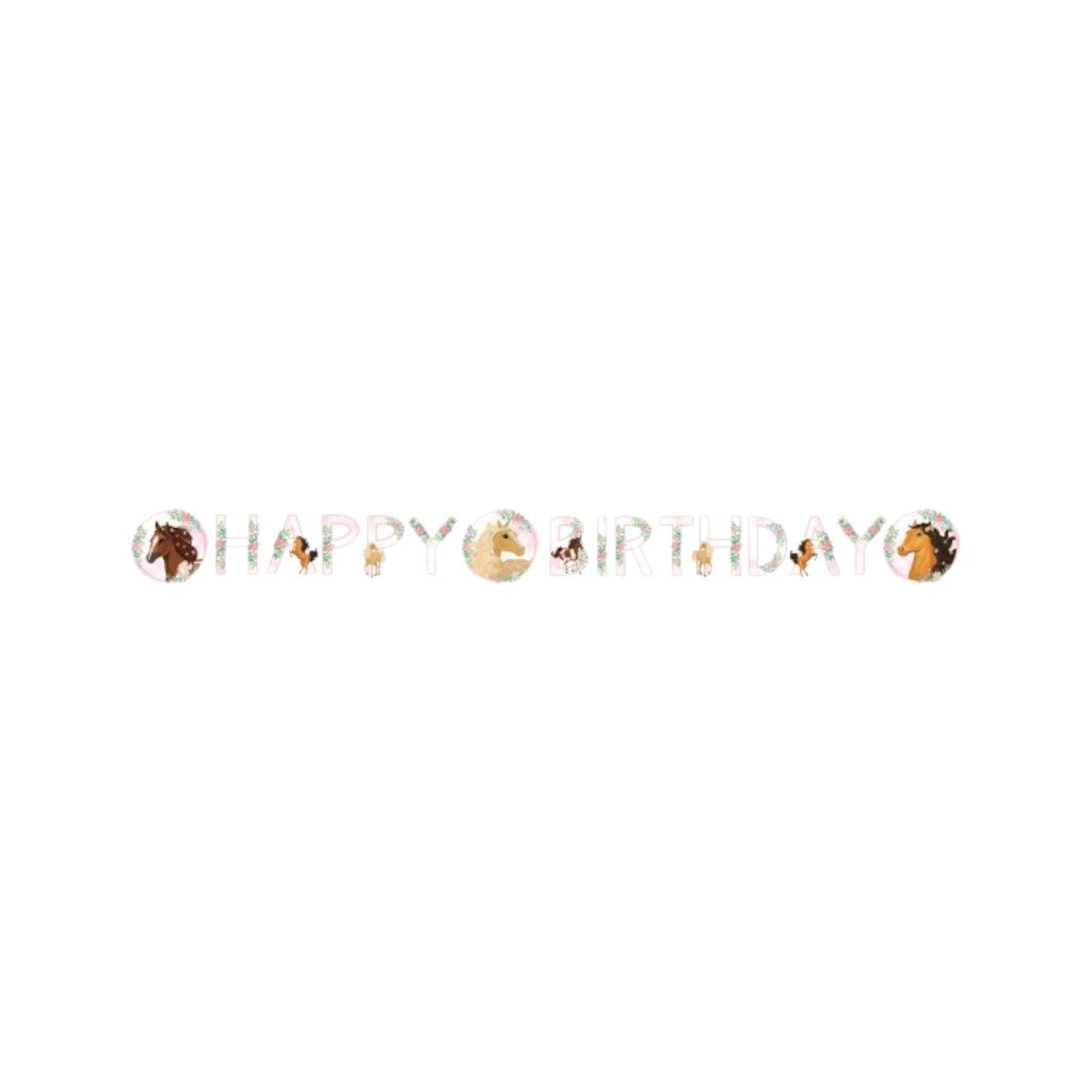 Beautiful Horses Happy Birthday Banner, 1 Stück