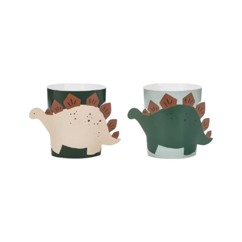 Bechermanschetten Dinosaurier Mix, 6 Stück